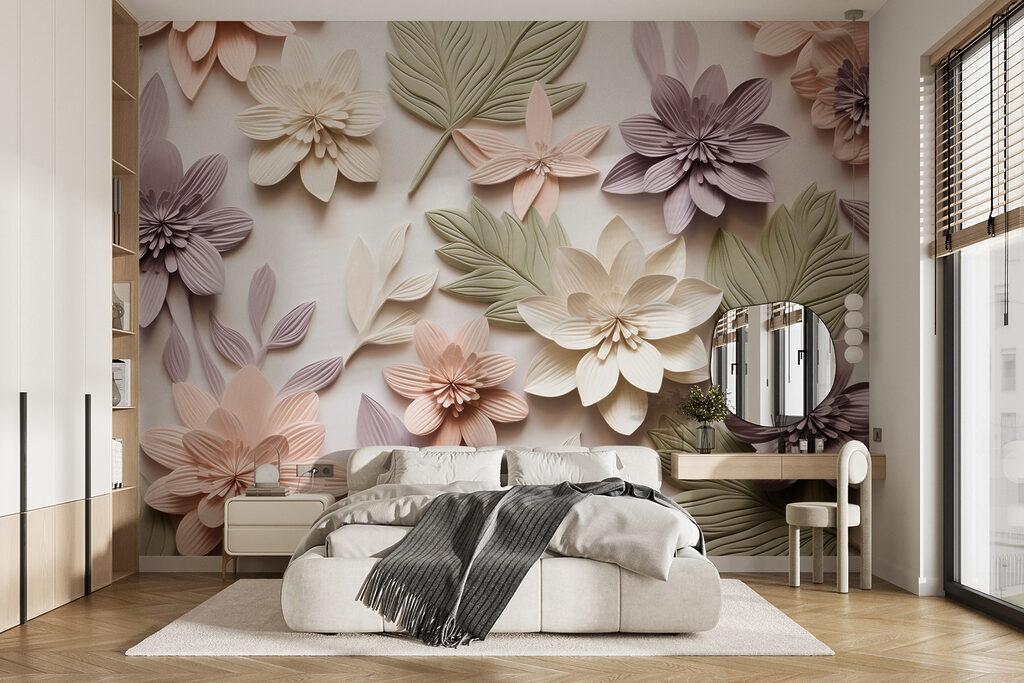 Flores coloridas em relevo — interior 1