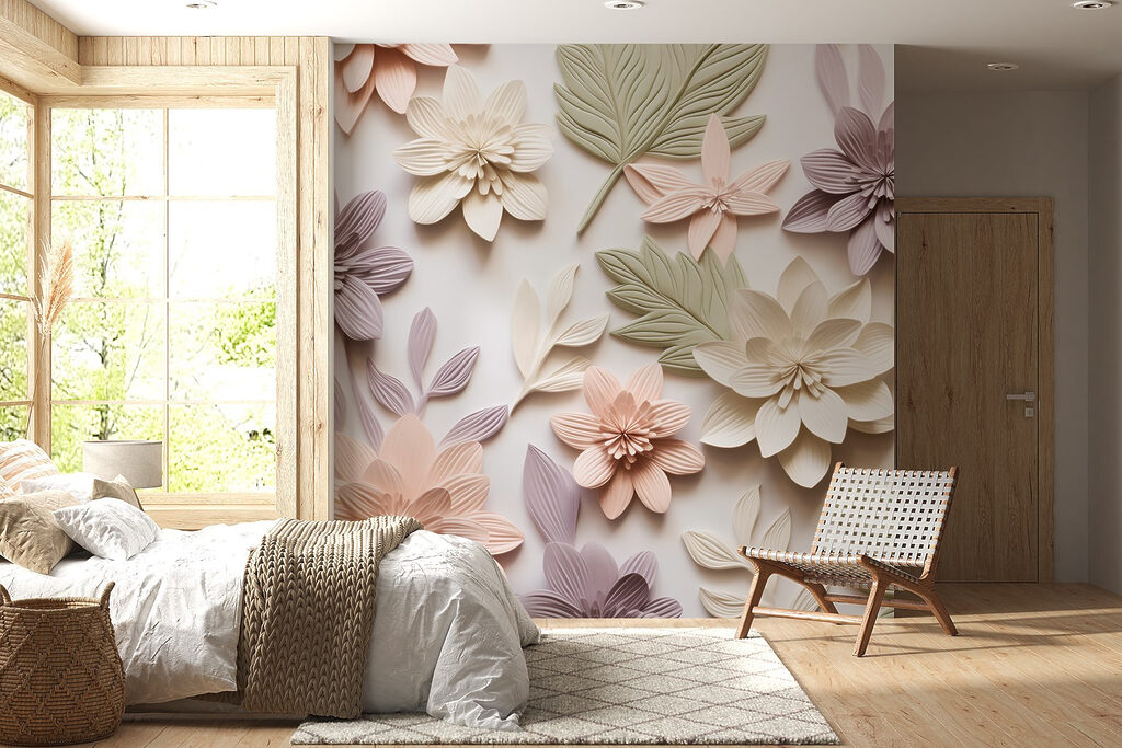 Flores coloridas em relevo — interior 3