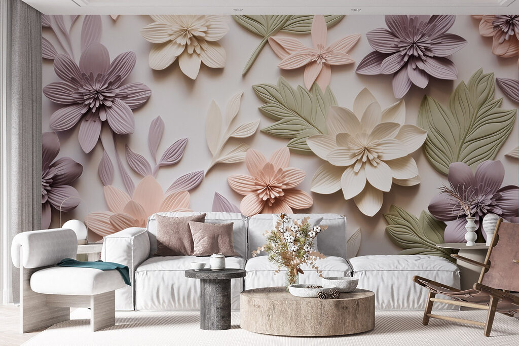 Flores coloridas em relevo — interior 5