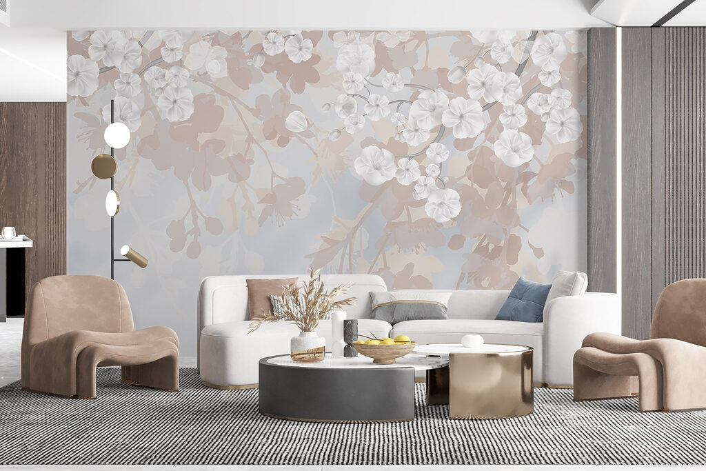 Flores brancas em cachos — interior 4