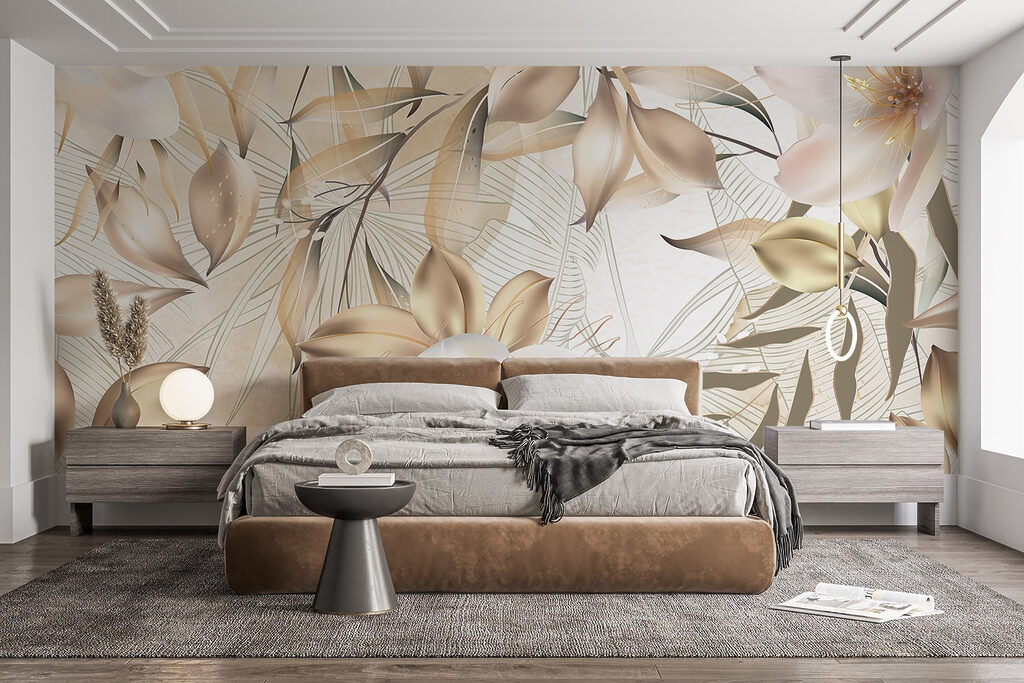 Flores tropicais em diagonal — interior 1