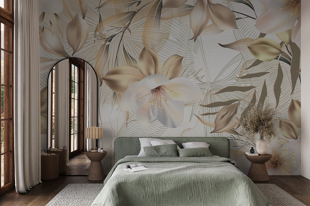 Flores tropicais em diagonal — interior 2