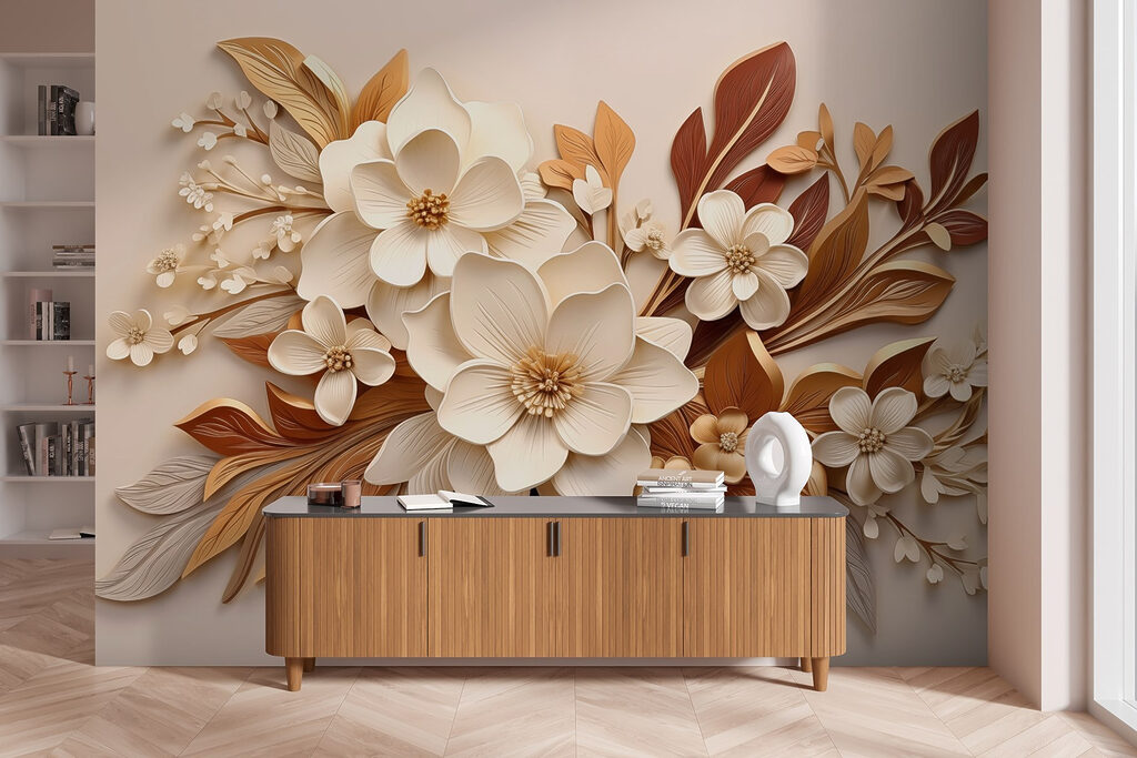 Flores com folhas cobreadas — interior 4