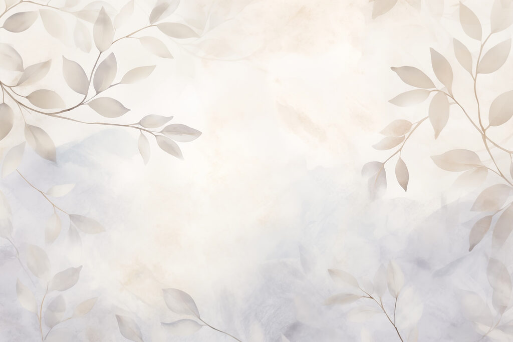 Ramos pálidos sobre azul-acinzentado — design completo