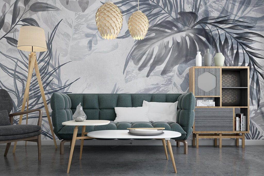 Folhas sobre tinta difusa — interior 5