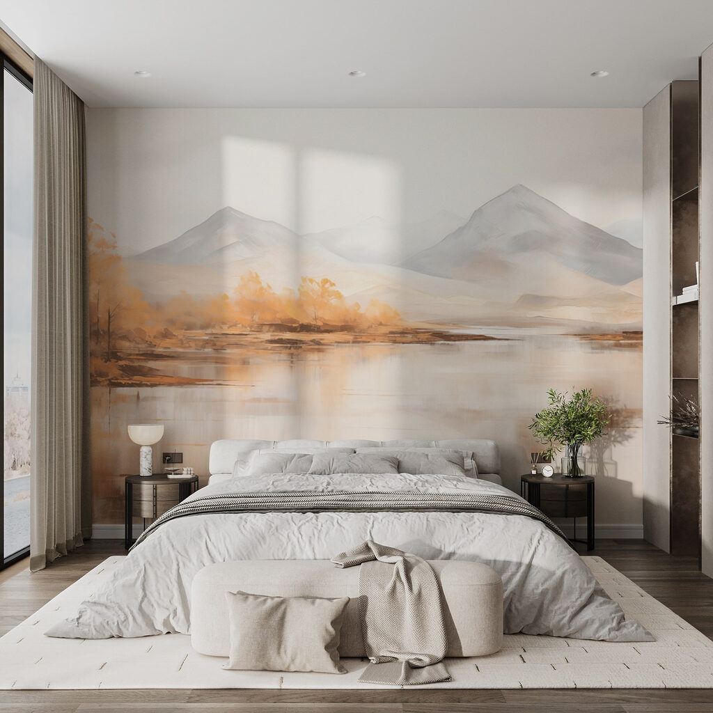 Lago outonal entre montanhas — interior 3