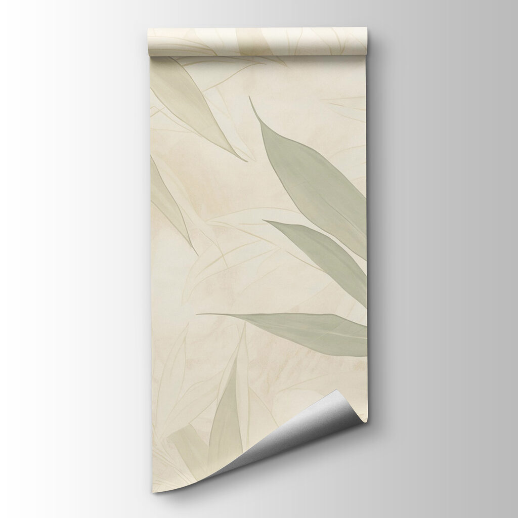 Folhas pálidas em verde-creme — vista do produto