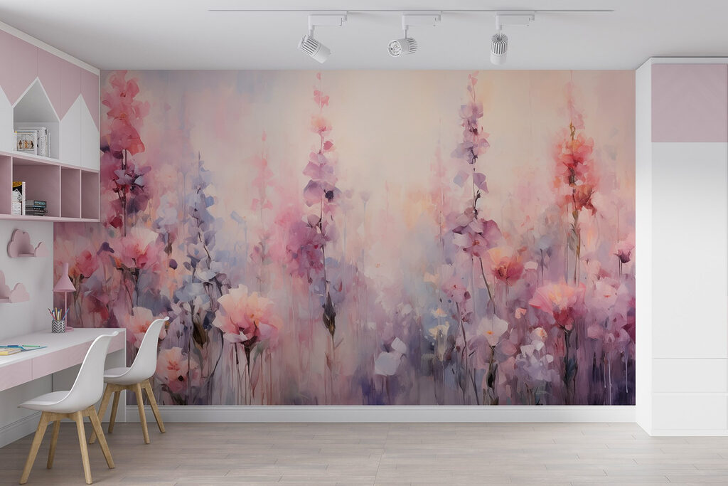 Flores rosa em pastel — interior 5