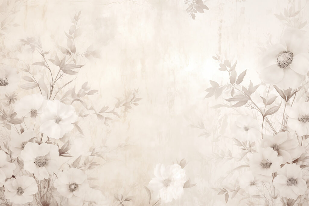 Orla de flores rosa-pó — design completo