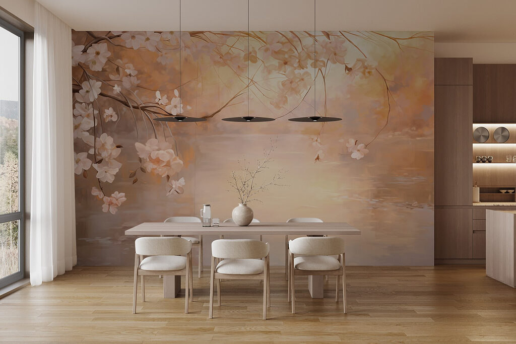 Ramos floridos sobre água — interior 5