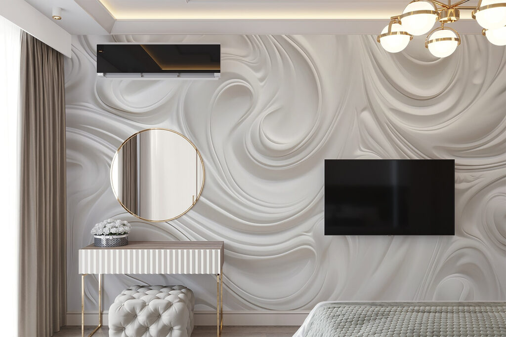 Curvas brancas em espiral — interior 2