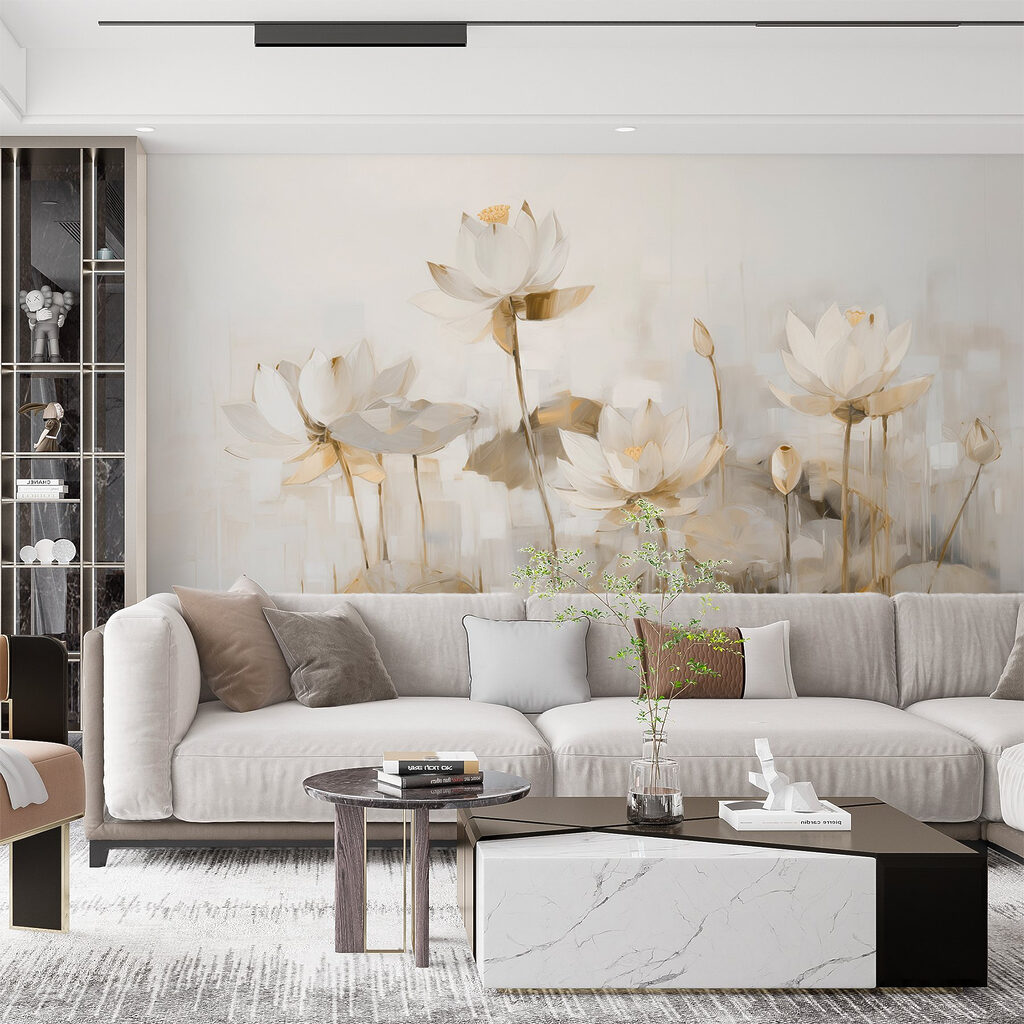 Lótus e nenúfares — interior 1