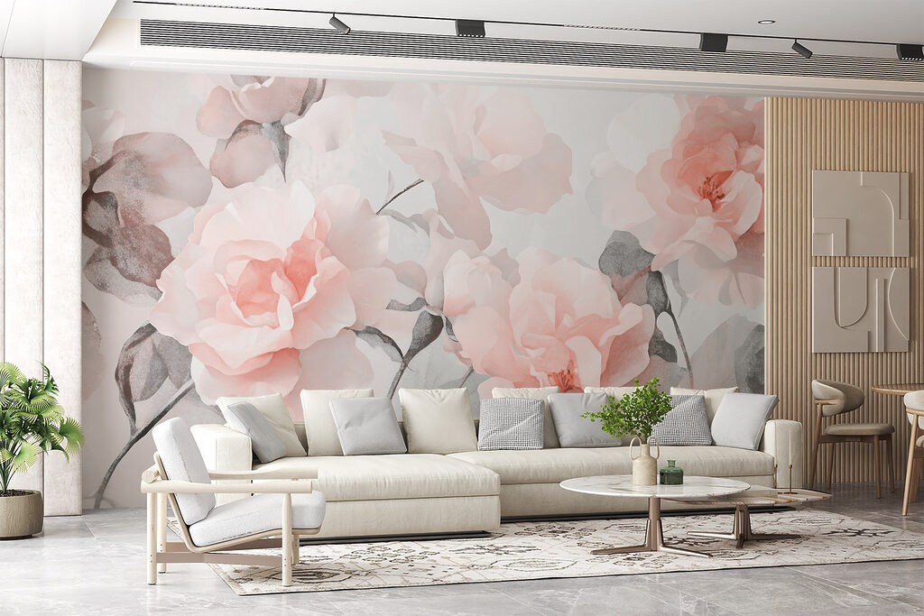 Rosas em aguarela — interior 3