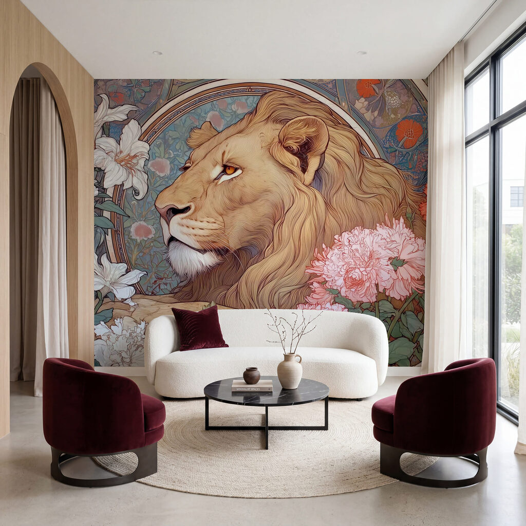 Leão entre flores — interior 2