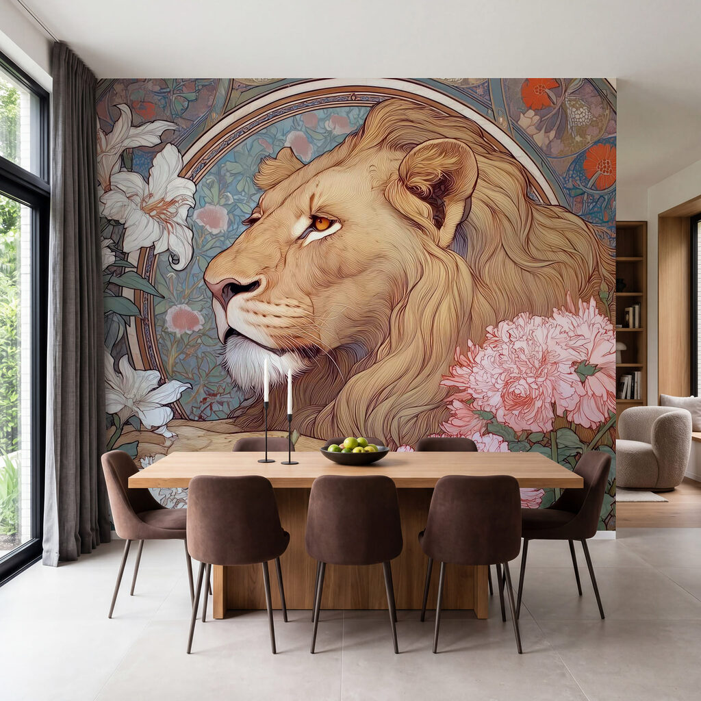 Leão entre flores — interior 1