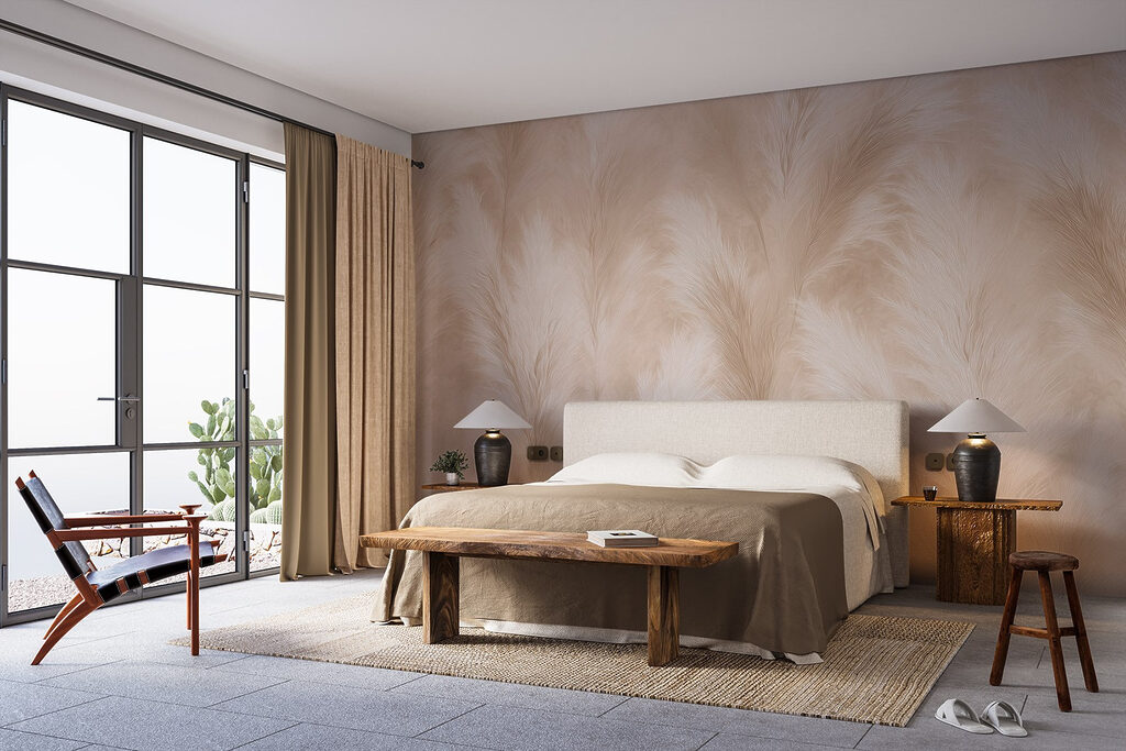 Plumas creme em campo — interior 1