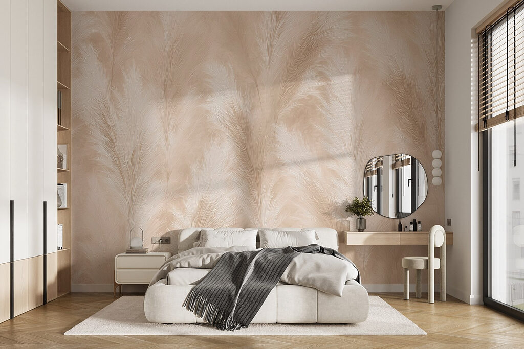 Plumas creme em campo — interior 3