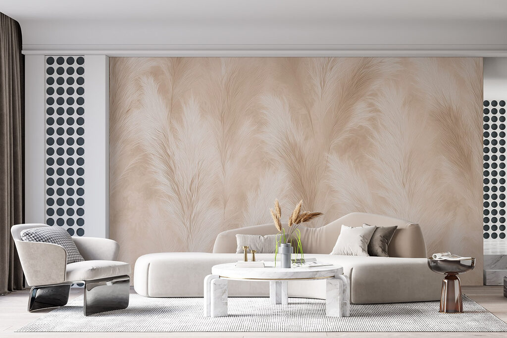 Plumas creme em campo — interior 5