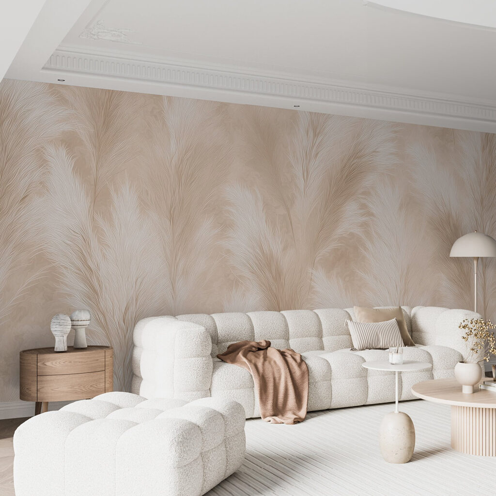 Plumas creme em campo — interior 6