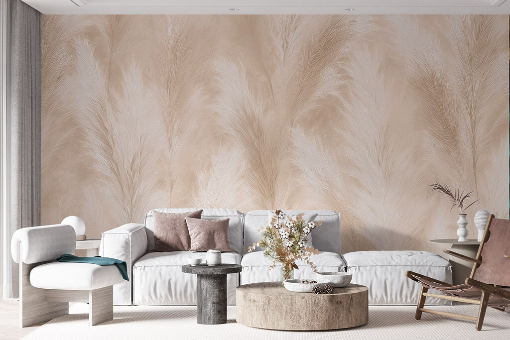 Plumas creme em campo — interior 8