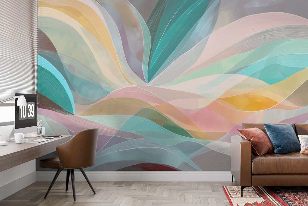 Faixas de cor pastel — interior 2