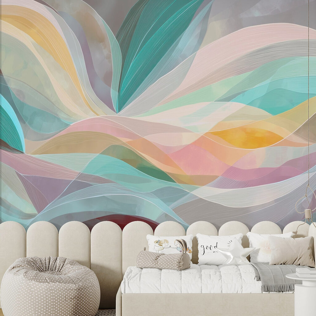 Faixas de cor pastel — interior 3