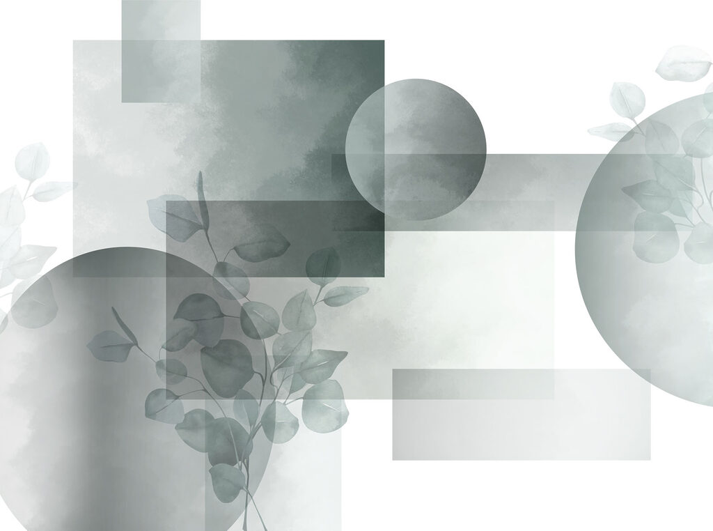 Formas verdes com folhas — design completo