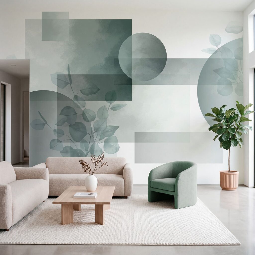 Formas verdes com folhas — interior 2