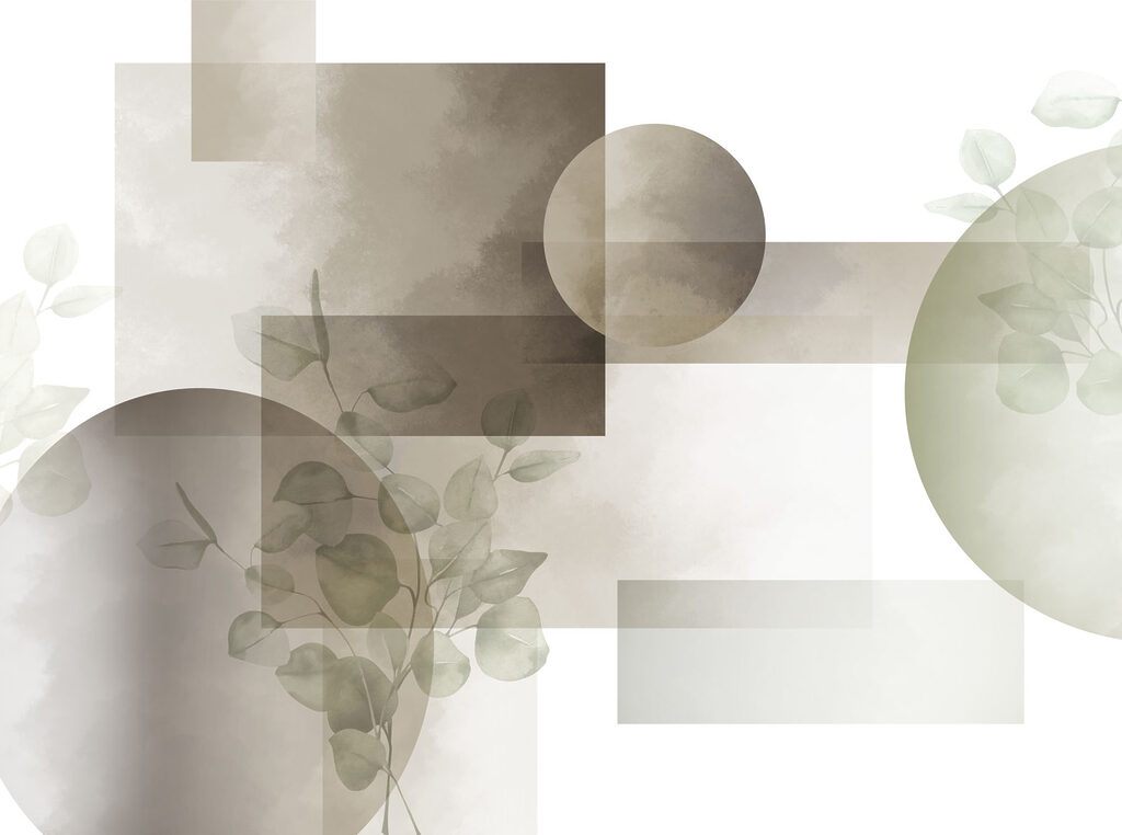 Formas verdes com folhas — design completo
