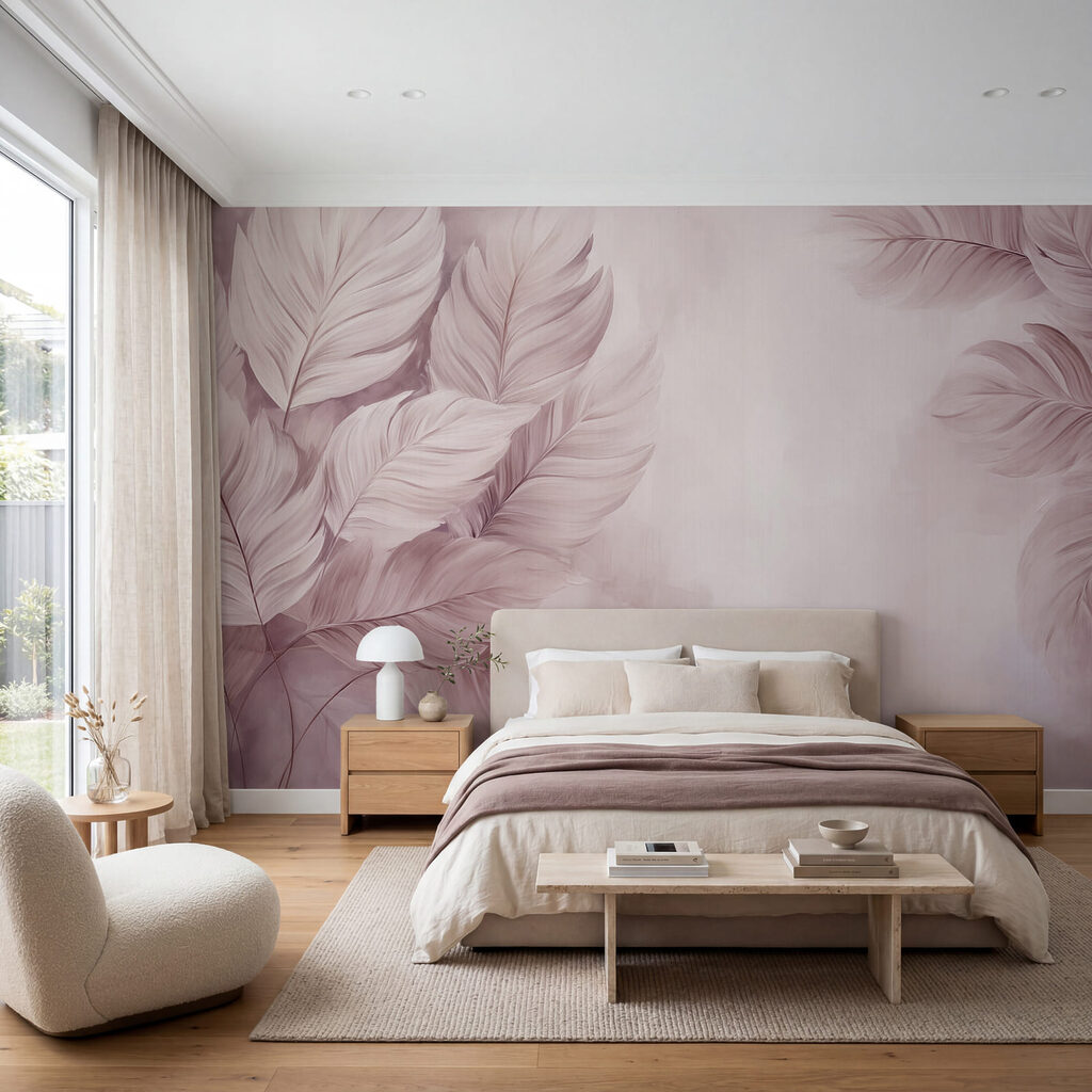 Folhas largas nas margens — interior 2