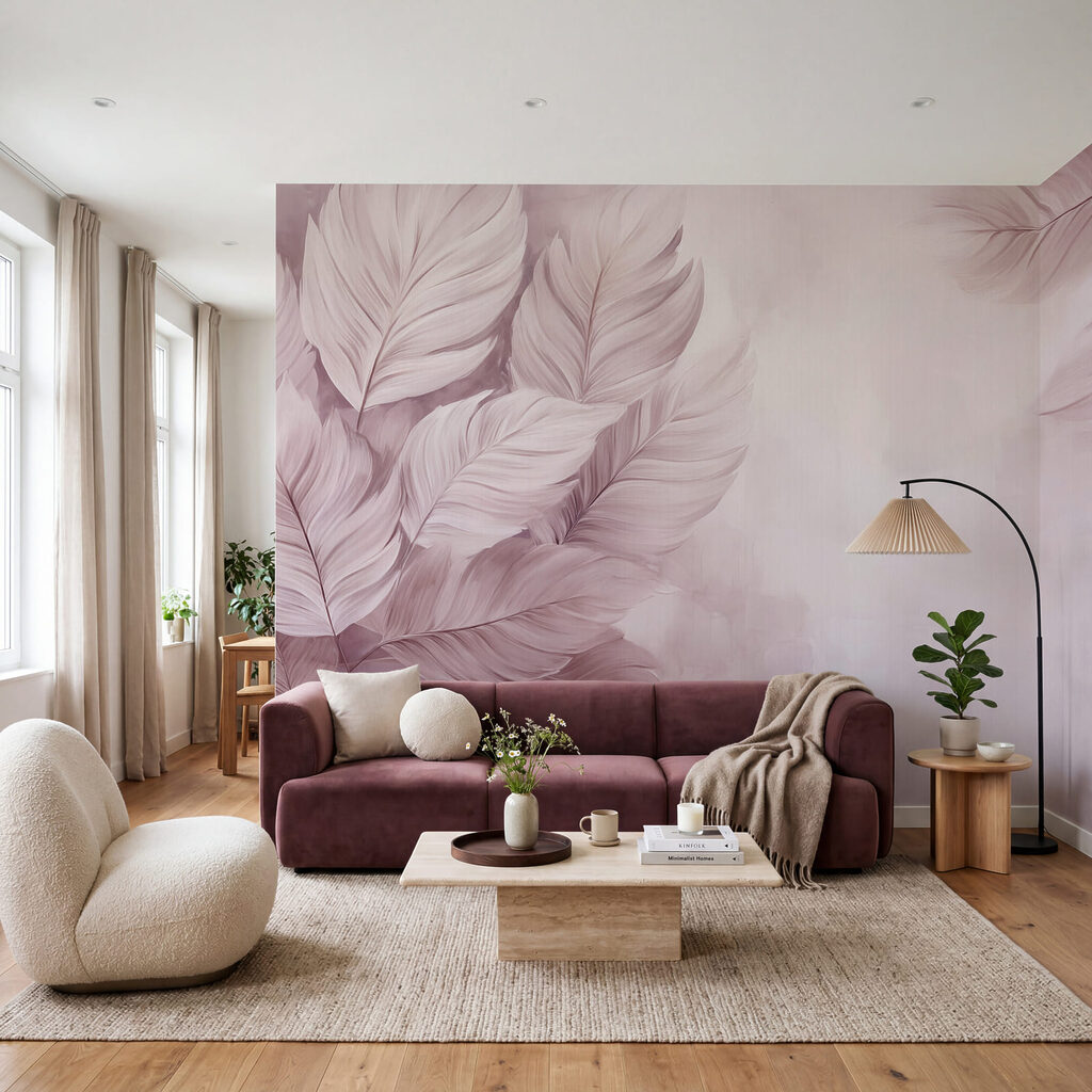 Folhas largas nas margens — interior 1
