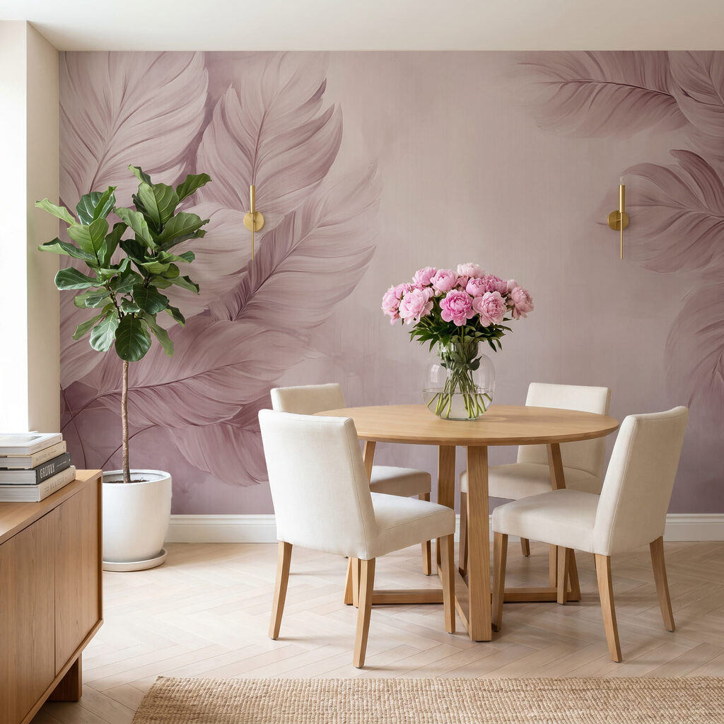 Folhas largas nas margens — interior 3