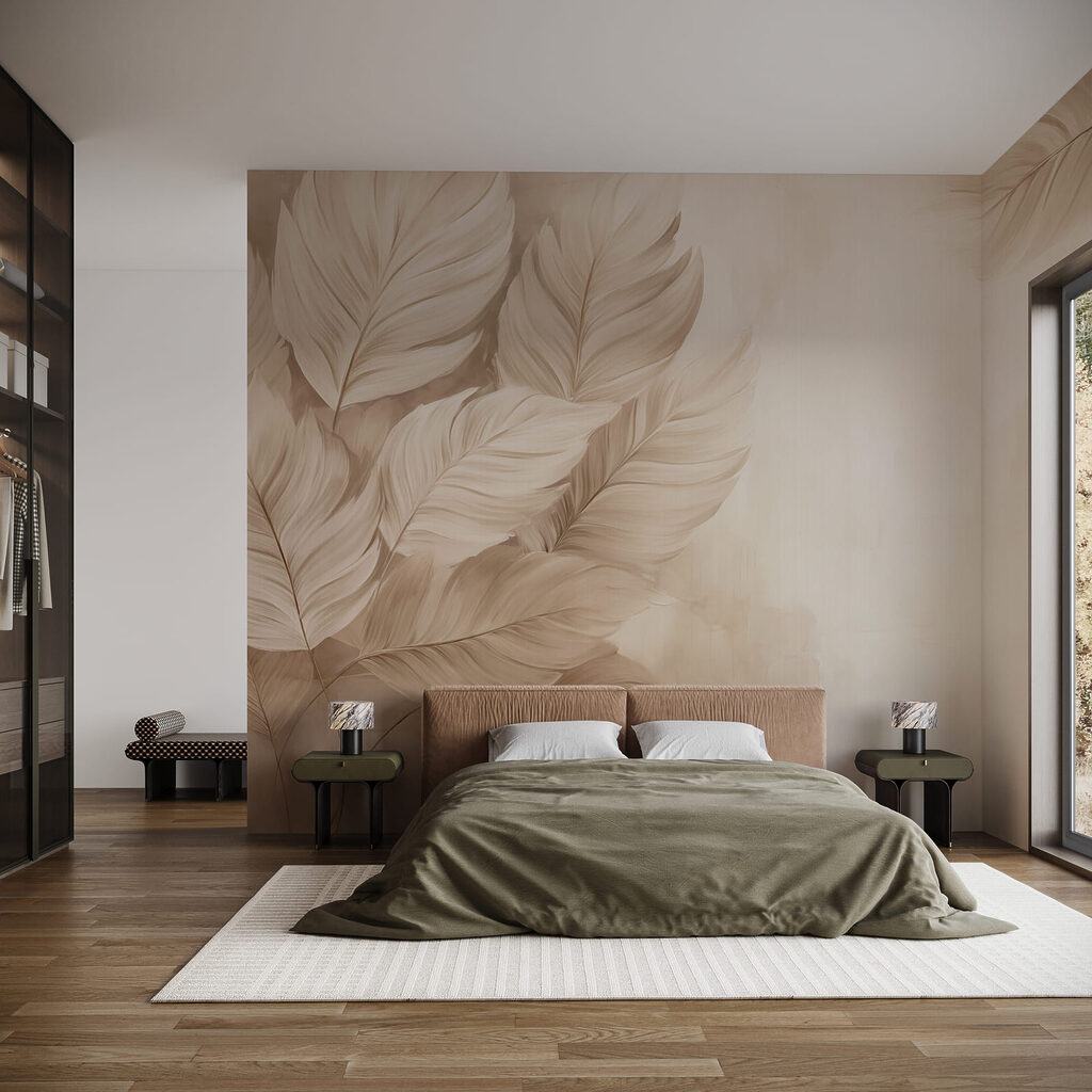 Folhas largas nas margens — interior 1
