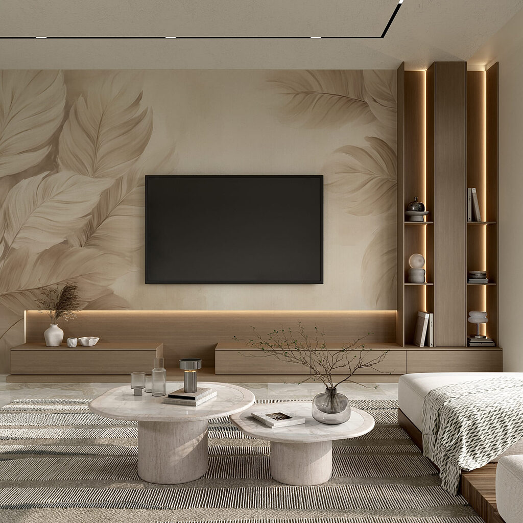 Folhas largas nas margens — interior 2