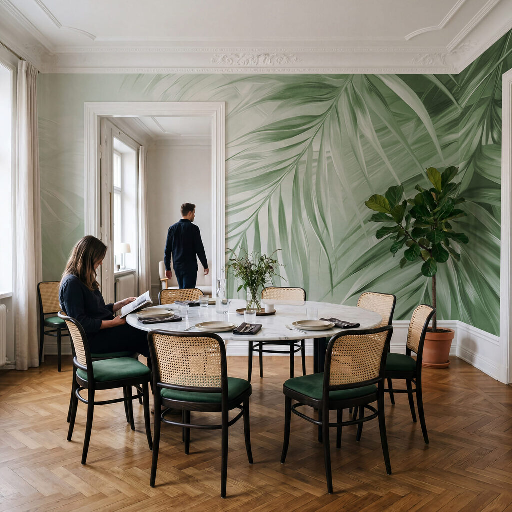 Folhas de palma curvadas — interior 1