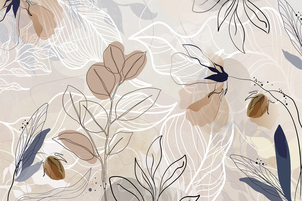 Folhas em tons mistos — design completo